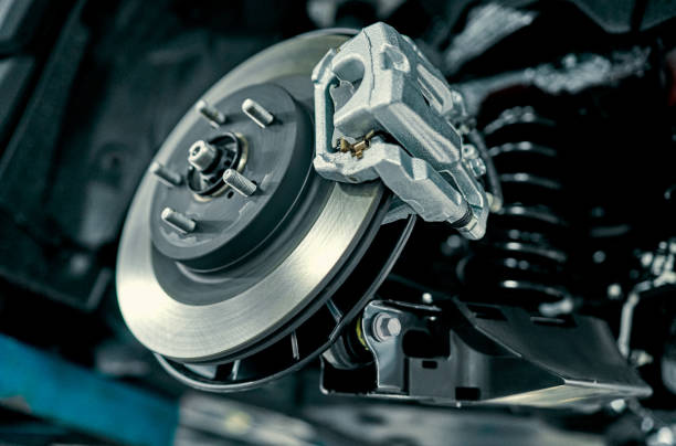 Car brake disc and caliper